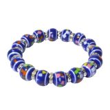 Mel’s Bracelet with Blue Beads – Colon Cancer